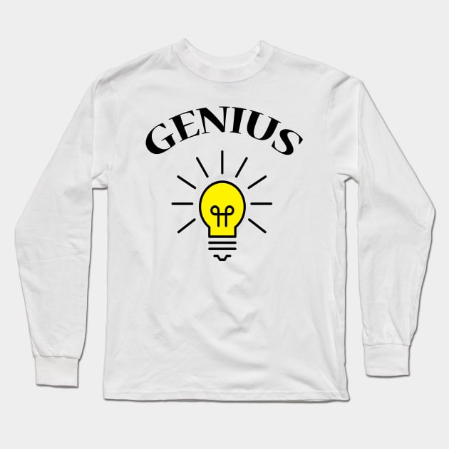 Genius Long Sleeve T-Shirt by JevLavigne